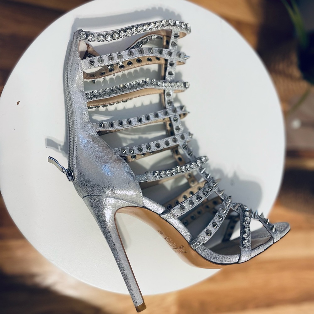 IAMJENNIFERLE Diamond Studded Sandals. Size 39 (US Size 8 1/2)